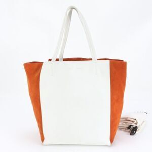 Celine Horizontal Cabas Leather Tote Bag Shoulder Hand Genuine Leather Stylish